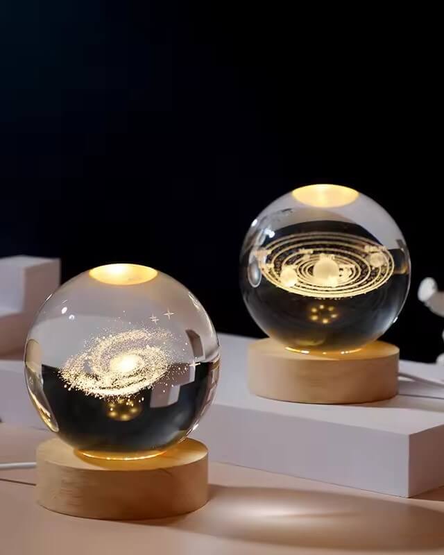 3D Crystal Solar System Ball Night Lamp - NAYS Pick