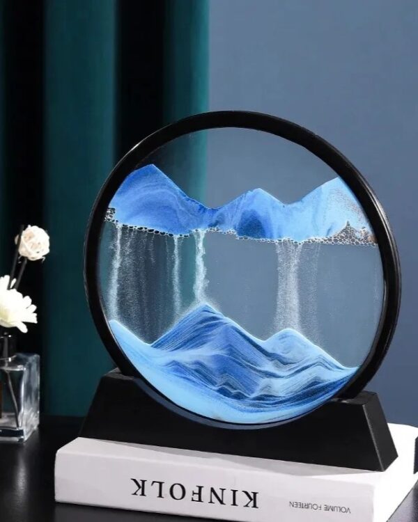 3D Hourglass Moving Sand Art Round Glass NAYS Pick