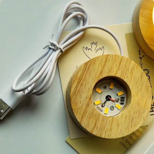 Crystal Ball Cable and the Wood Base
