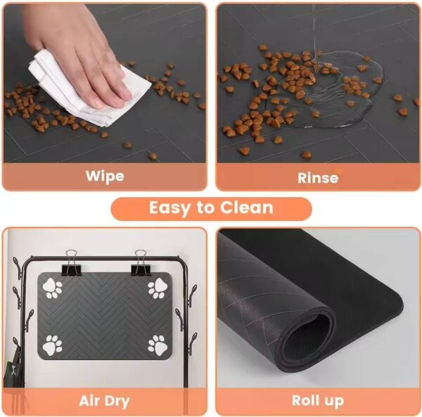 Pet Feeder Mat Easy to Clean