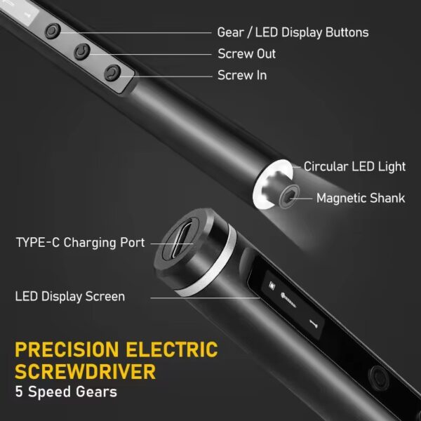 mini electric screwdriver functionalities