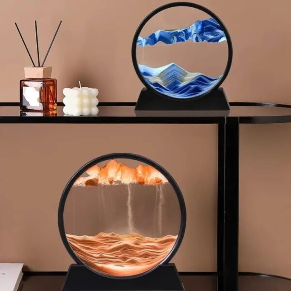 moving sand art display