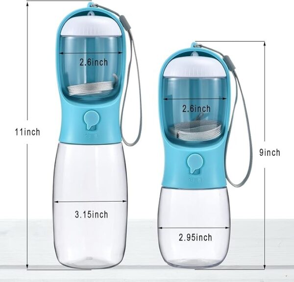 pet water bottle size