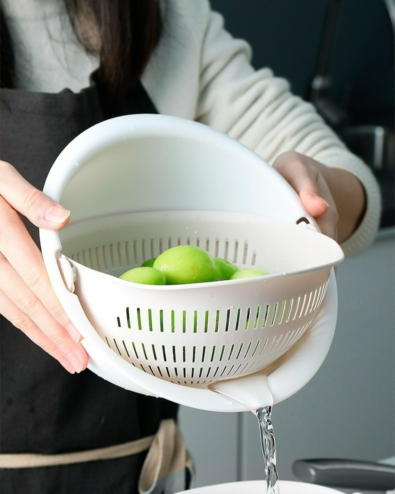 Double Layer Rotating Washing Basket NAYS pick