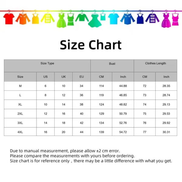 flannel shirt size chart