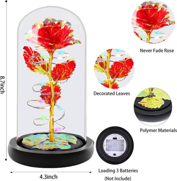 light up rose size