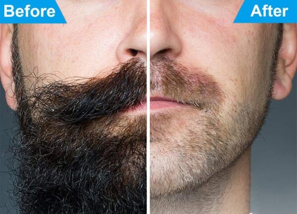 moustache scissors before after