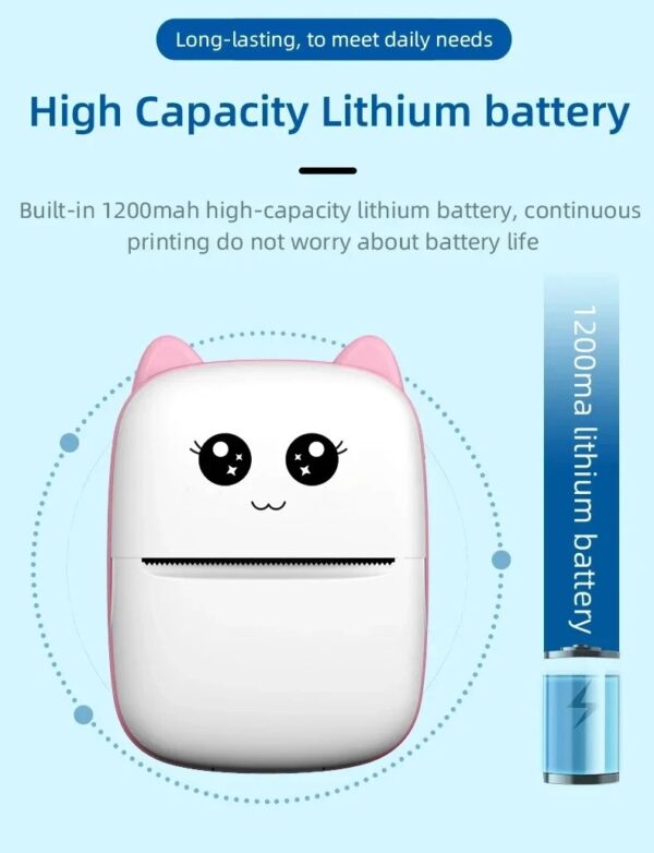 portable mini printer battery life