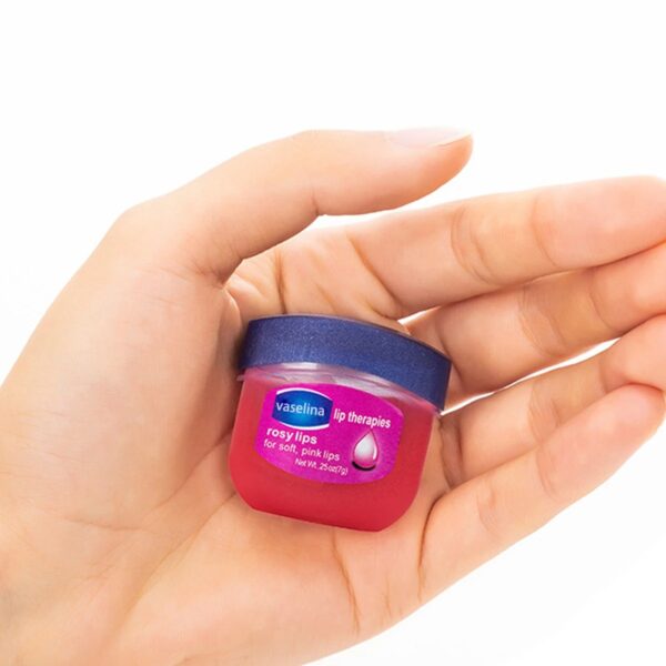 Vaseline lip balm on hand