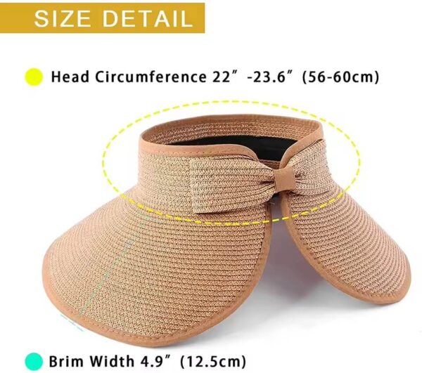 visor straw hat size