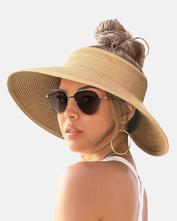 Women's Sun Visor Straw Hat with Wide Brim NAYS pick