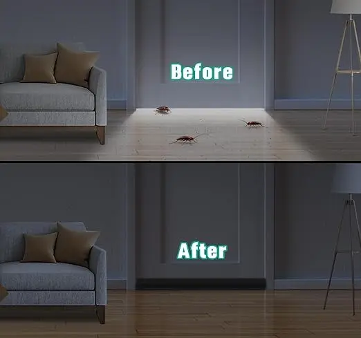 door draft blocker before after