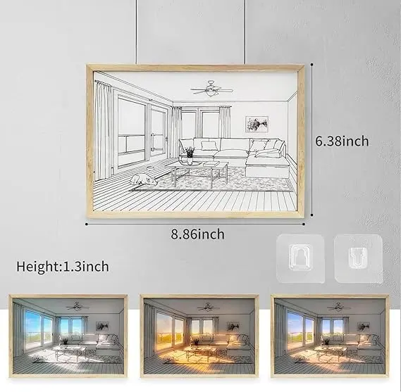 light up wall art size