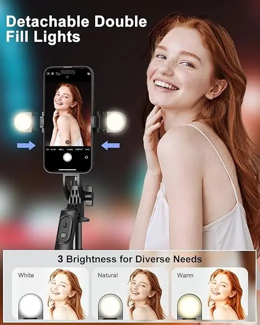 Selfie Stick with fill light