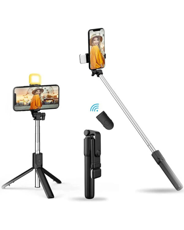 tripod and selfie stick with led fill light NAYS pick