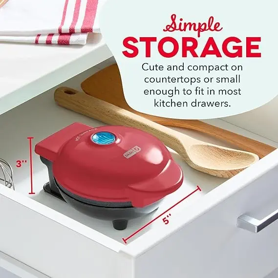 mini waffle maker size