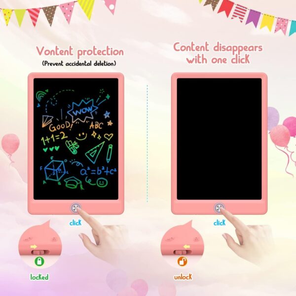 LCD drawing pad features