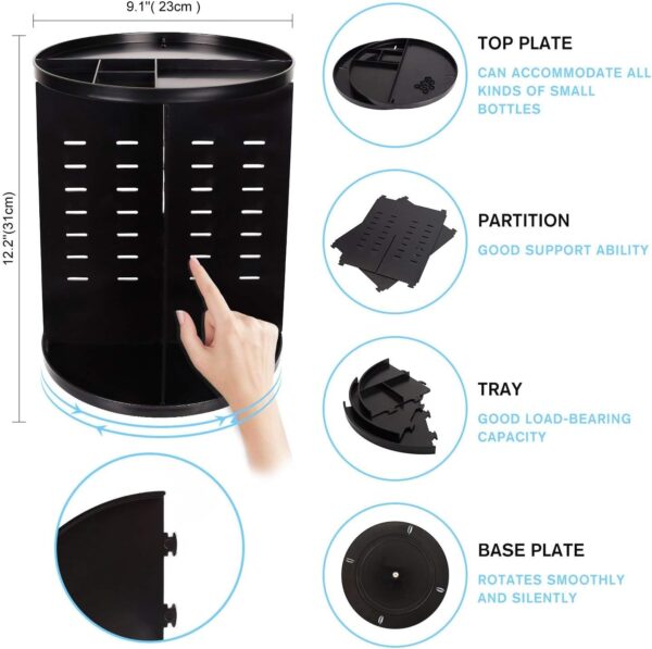 cosmetic storage rack size