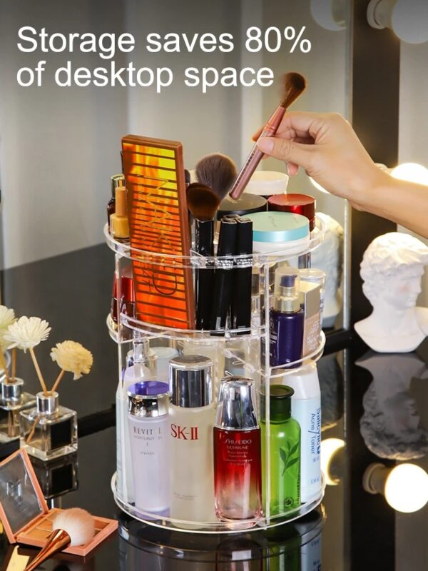cosmetic storage rack usage