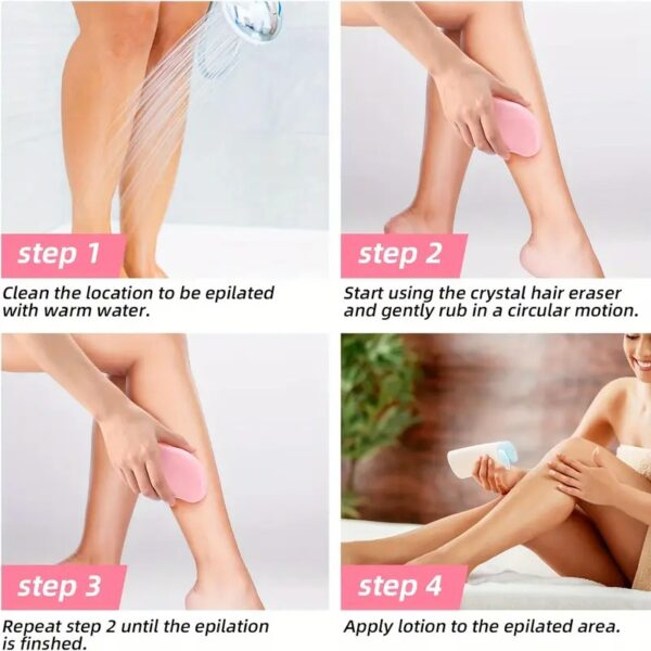 crystal hair removal steps