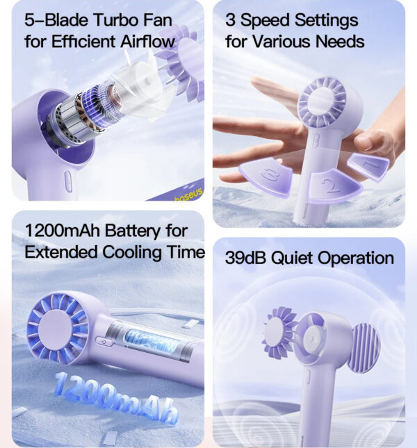 handheld fan features