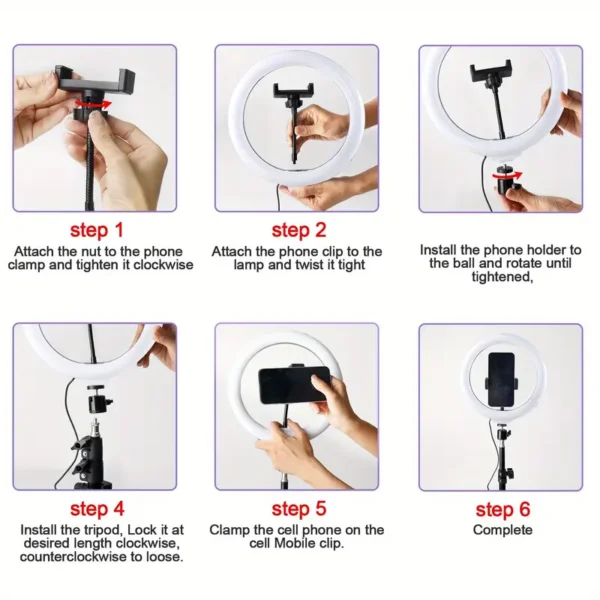 led ring light setup