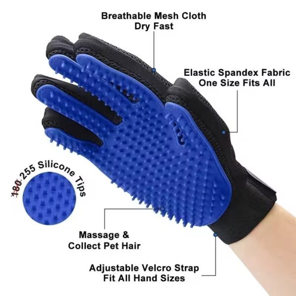 pet grooming glove features