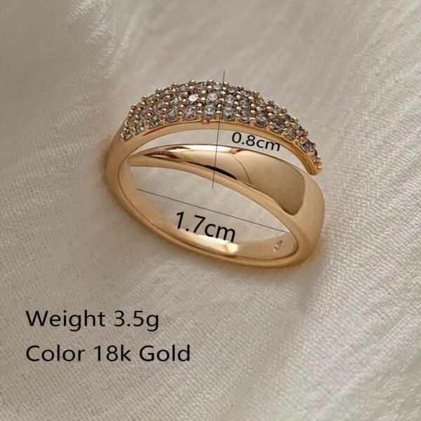 Hollow Metal Texture Ring for Women - Image 3