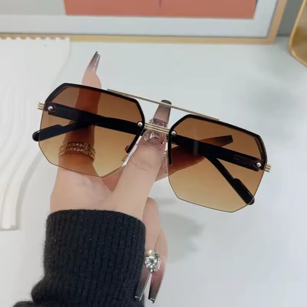 square rimless sunglass