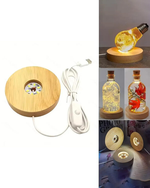 Wooden LED Light Base for Desktop Decor NAYS pick