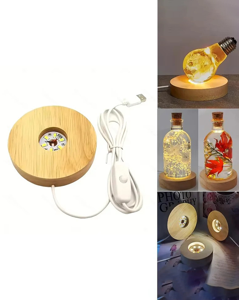 Wooden LED Light Base for Desktop Decor NAYS pick