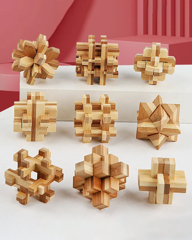 Wooden Puzzle Game Kong Ming Lock NAYS pick