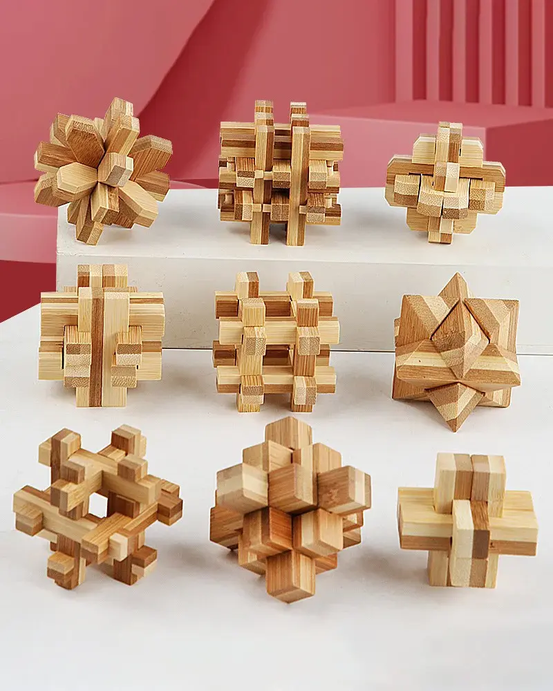 Wooden Puzzle Game Kong Ming Lock NAYS pick