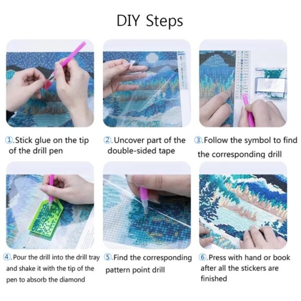 diamond painting kit DIY steps