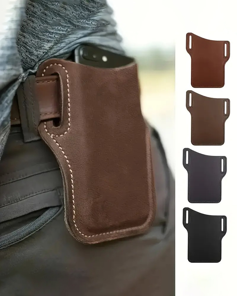 Leather Phone Holster with Belt Loop for Men NAYS pick