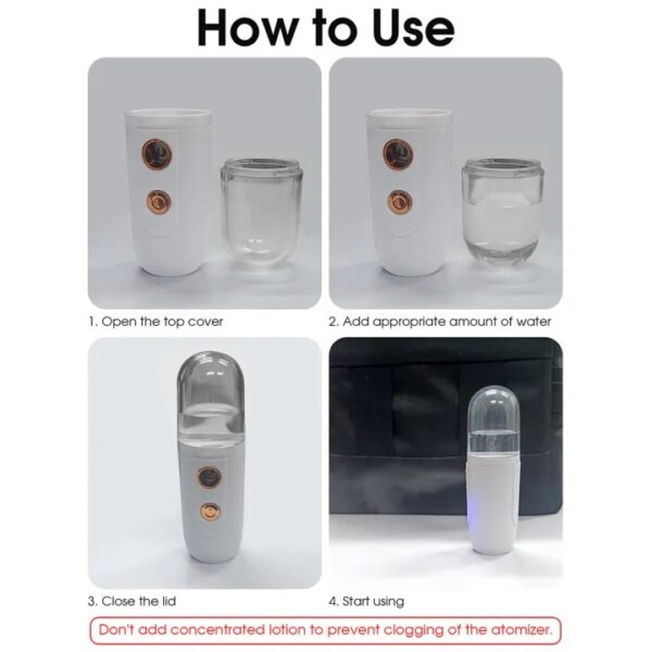 mini facial steamer steps to use