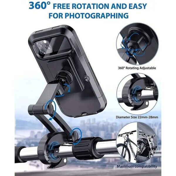 phone holder for bike features